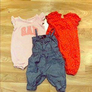 3 infant girl outfits from Gap